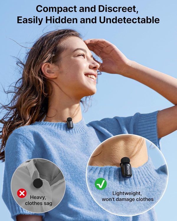 BOYA mini Wireless Lavalier Microphone for Android/Tablets/PC with USB C Plug,Noise Reduction,30H Battery Life with Charging Case,AI Voice Changer,Lapel Microphone Wireless for Video Recording Podcast - Image 6