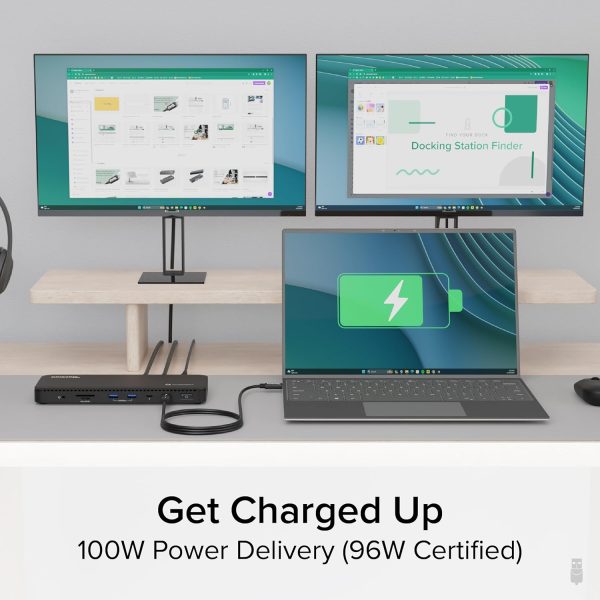 Plugable Thunderbolt 4 Dock with 100W Charging, Thunderbolt Certified, Laptop Docking Station Dual Monitor Single 8K or Dual 4K HDMI for Windows and Mac, 4X USB, Gigabit Ethernet (TBT4-UD5) - Image 6